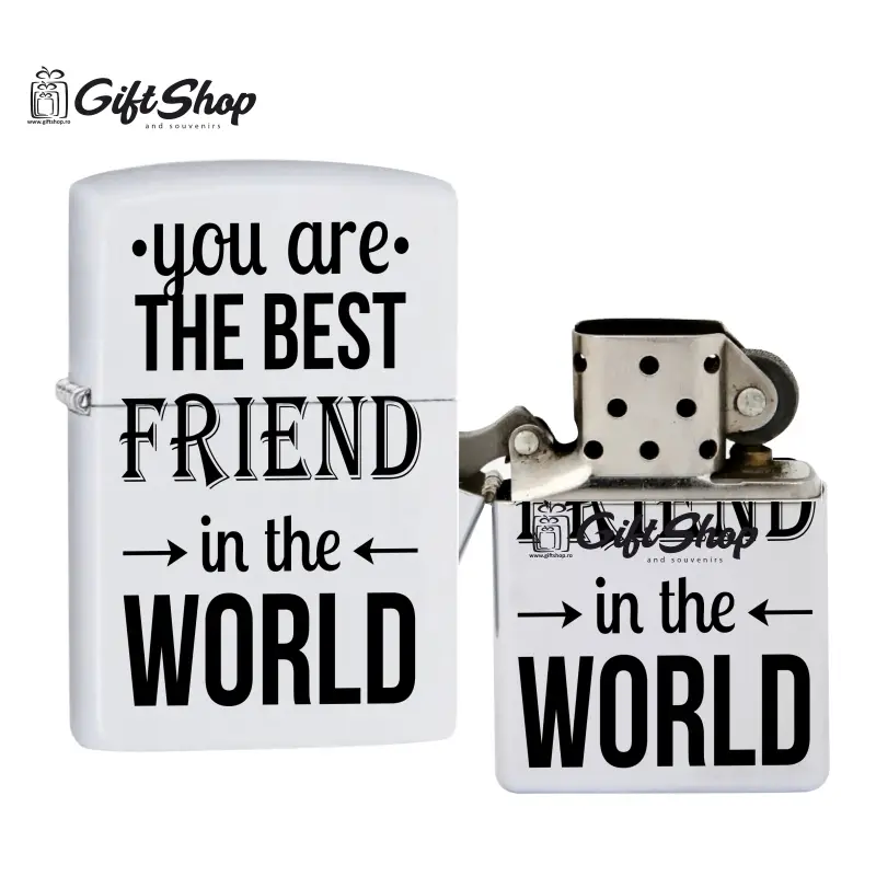 You are the best friend in the world, bricheta metalica gravata laser cu mesajv